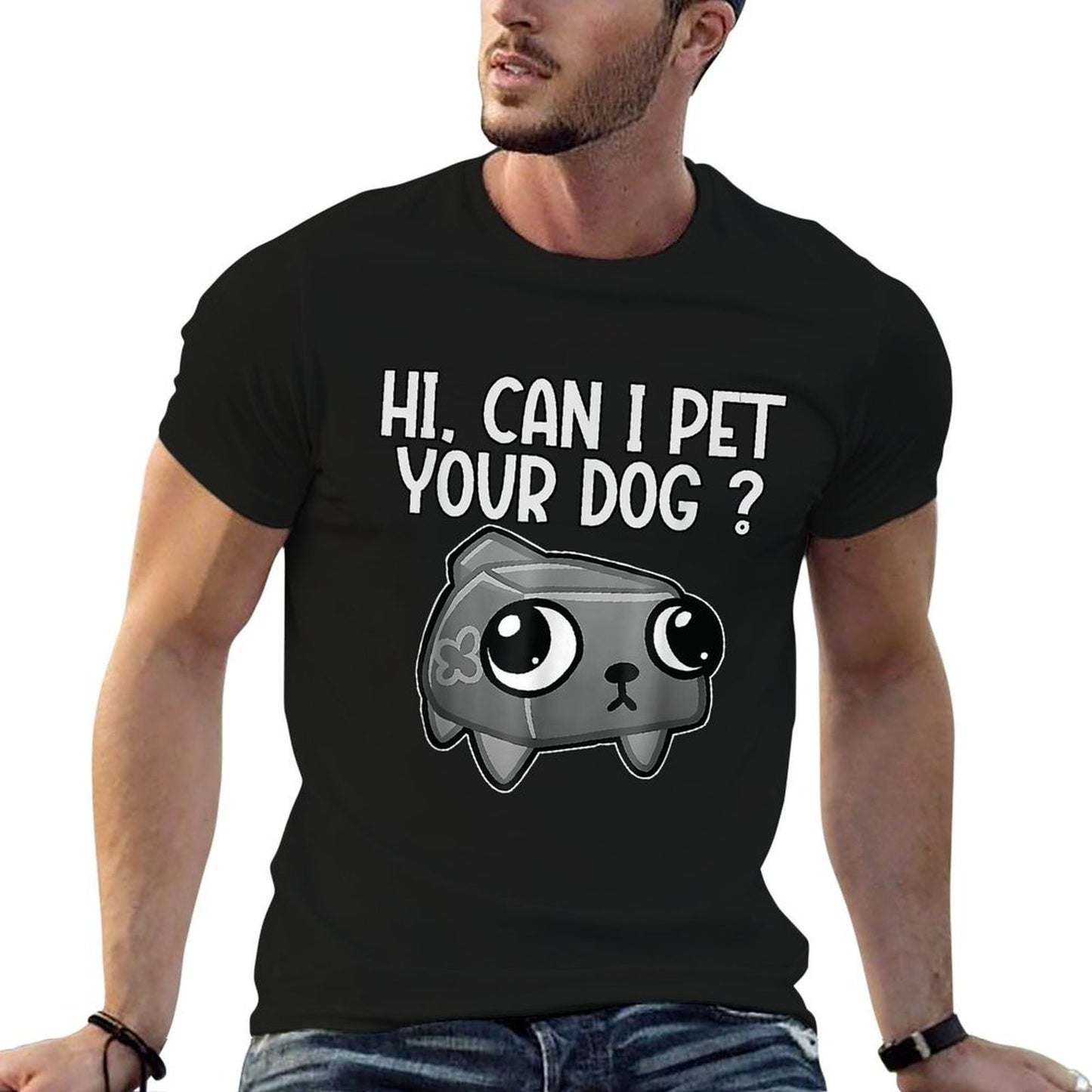 Dandy's World Pebble  Can I Pet Your Dog Dandy's World  Fade-proof Color T-Shirt