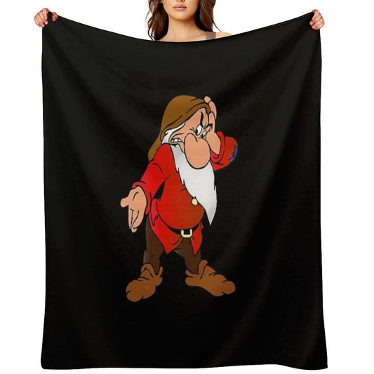 Grumpy Dwarf Throw Blanket