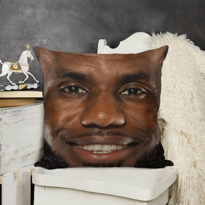King James Lebron Linen Throw Pillow Cover