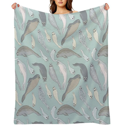 Seals Throw Blanket