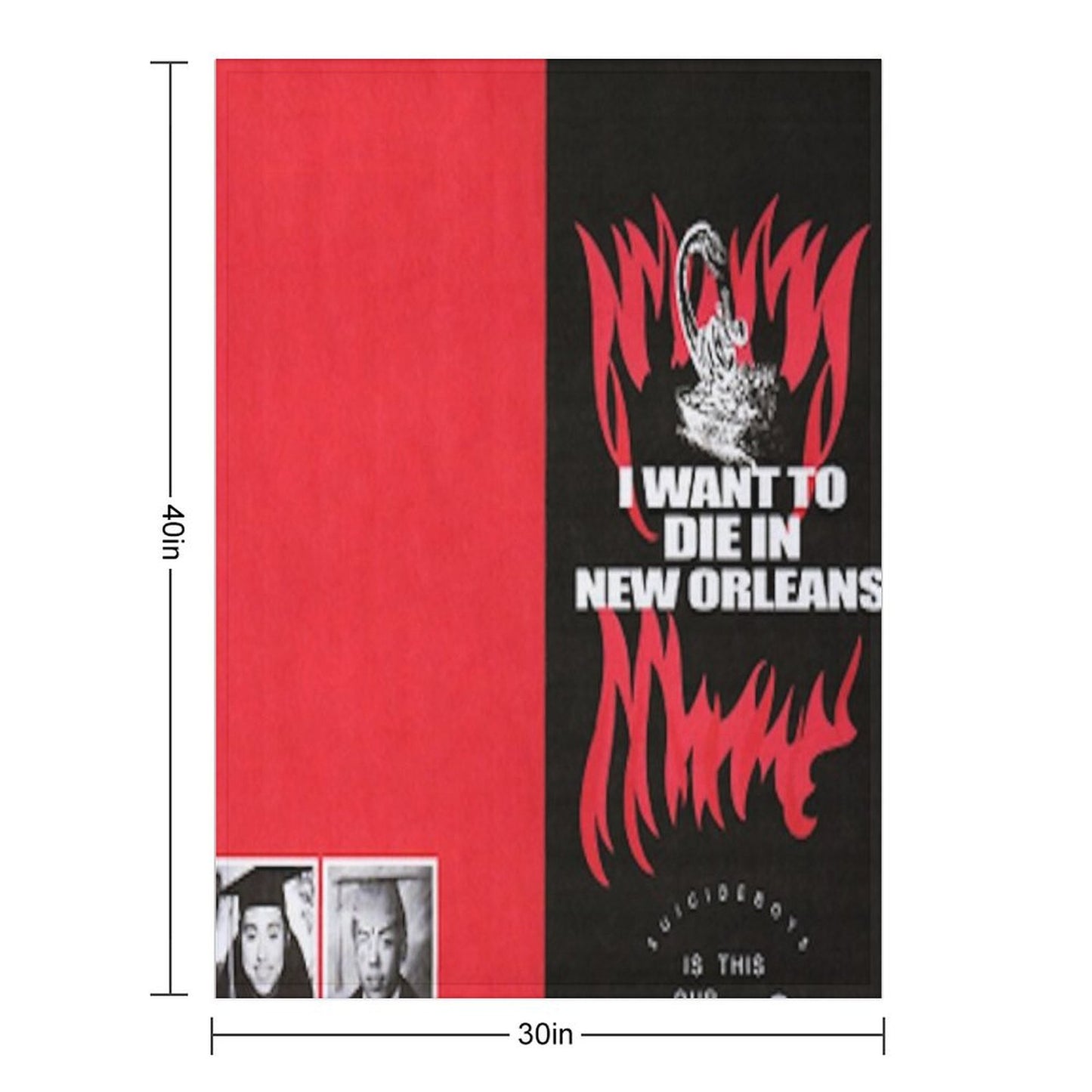 IWANTTODIEINNEWORLEANS Throw Blanket