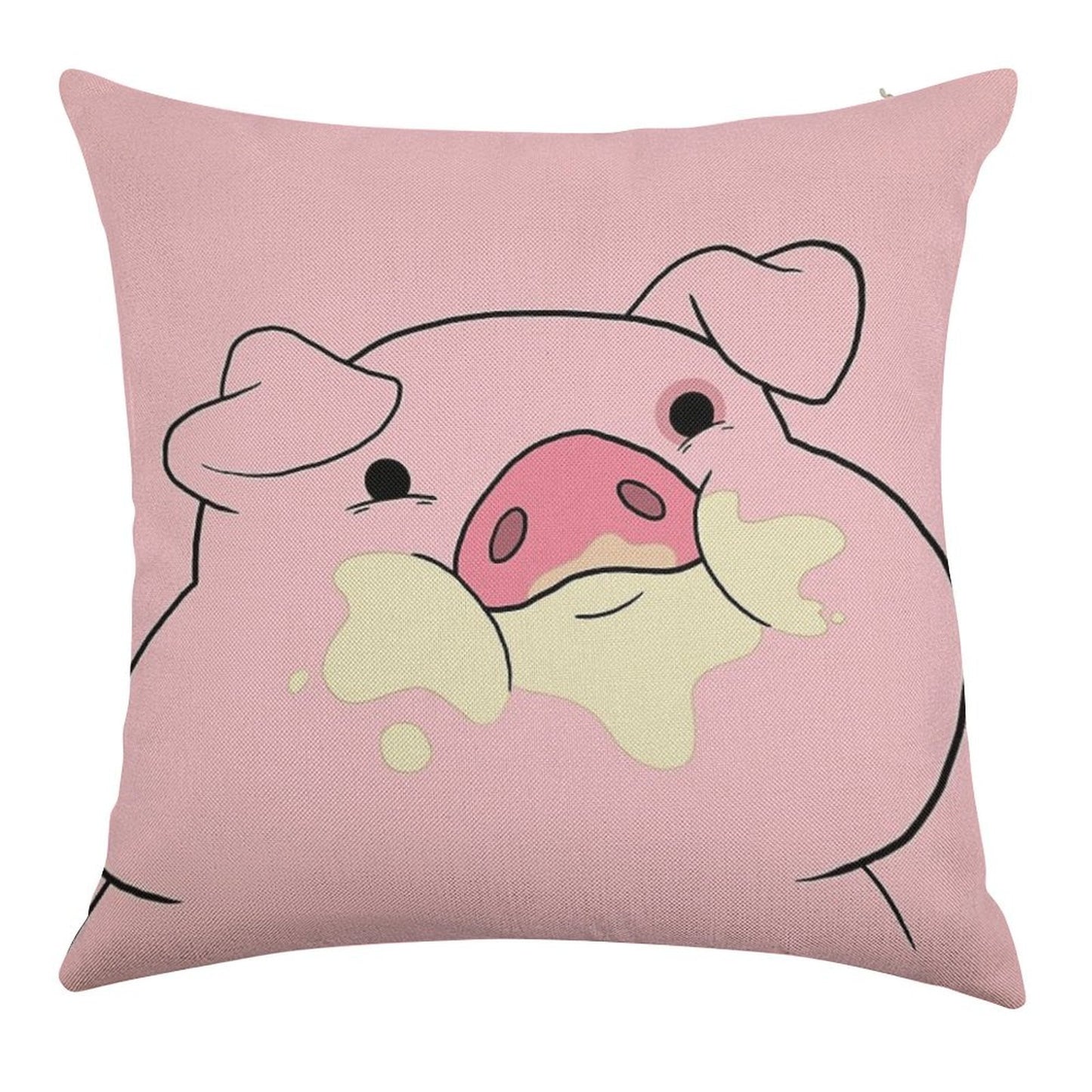 Waddles The Pig From Gravity Falls Linen Throw Pillow Cover