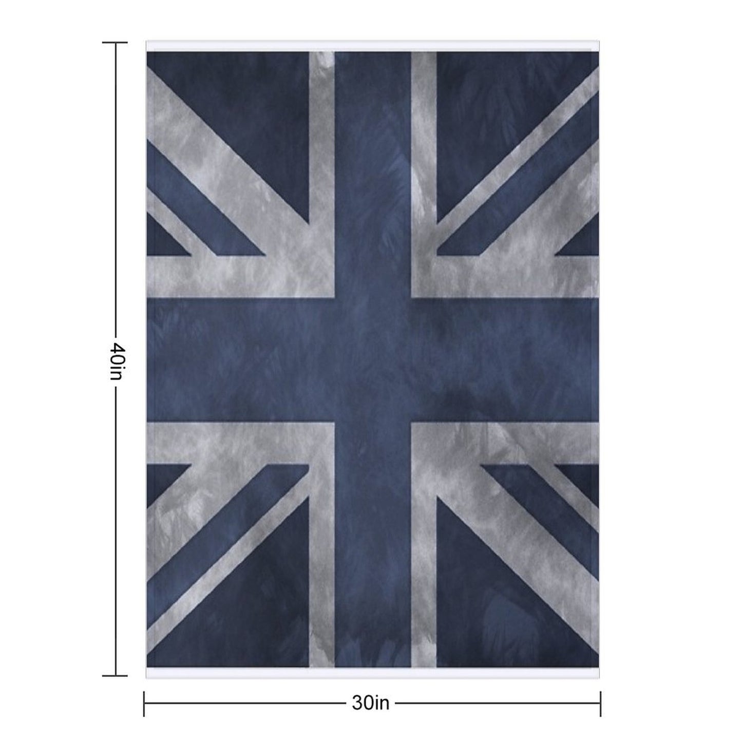 Blue Distressed Union Jack Throw Blanket