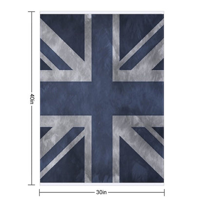 Blue Distressed Union Jack Throw Blanket
