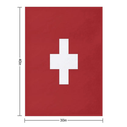 Swiss Cross Red Throw Blanket