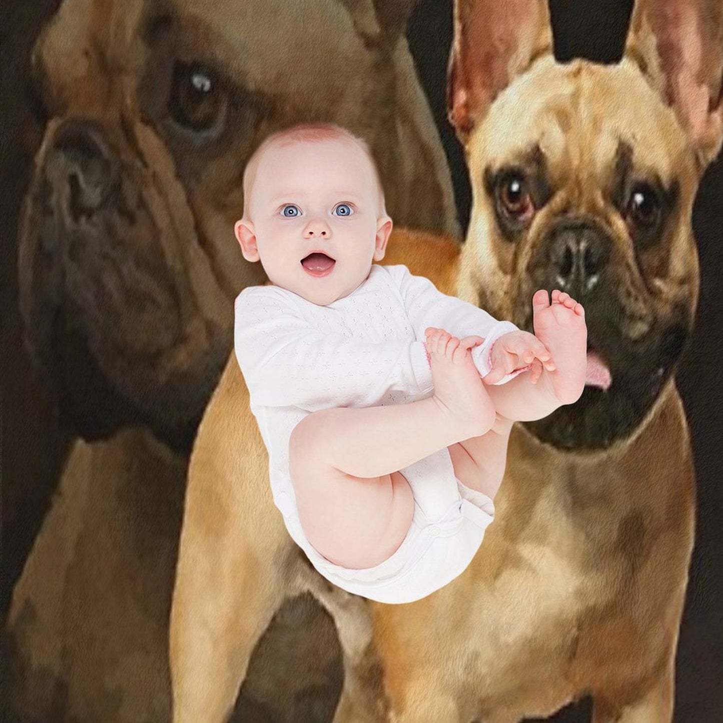 French Bulldog -Frenchie Dog Throw Blanket