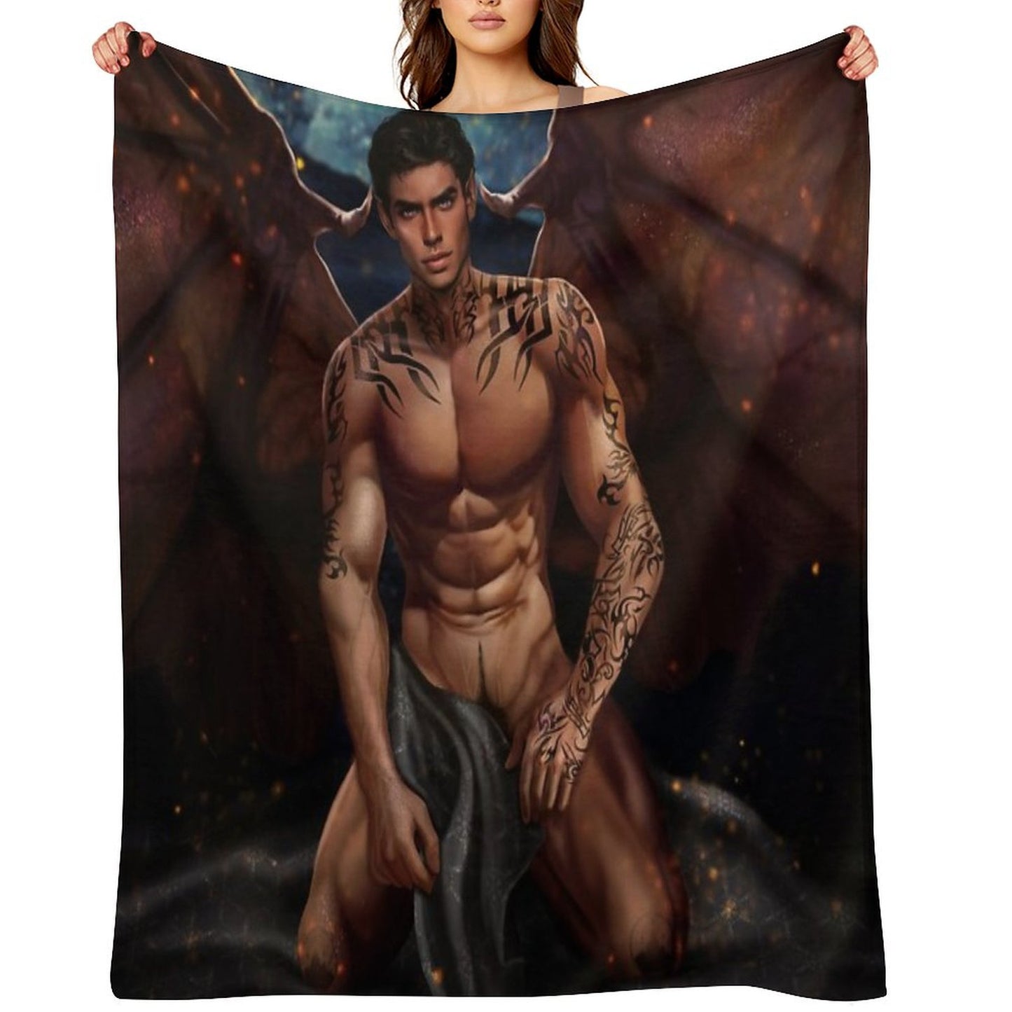 Rhysand from A Court Of Thorns And Roses  II Throw Blanket