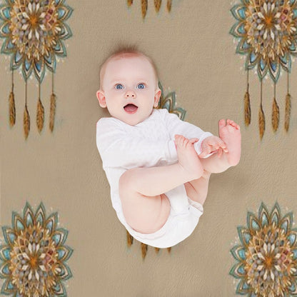 Golden Dreams Dreamcatcher Throw Blanket