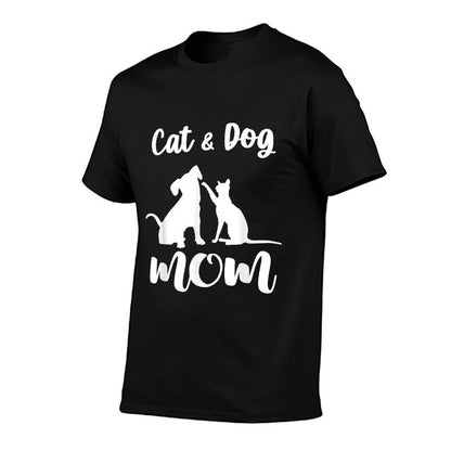 Cat And Dog Mom Shirt Pets Animals Lover Puppy for Women T-Shirt