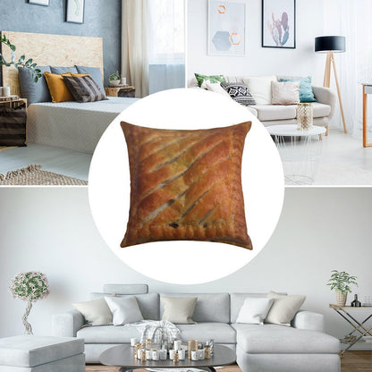 Greggs Steak Bake Linen Throw Pillow Cover