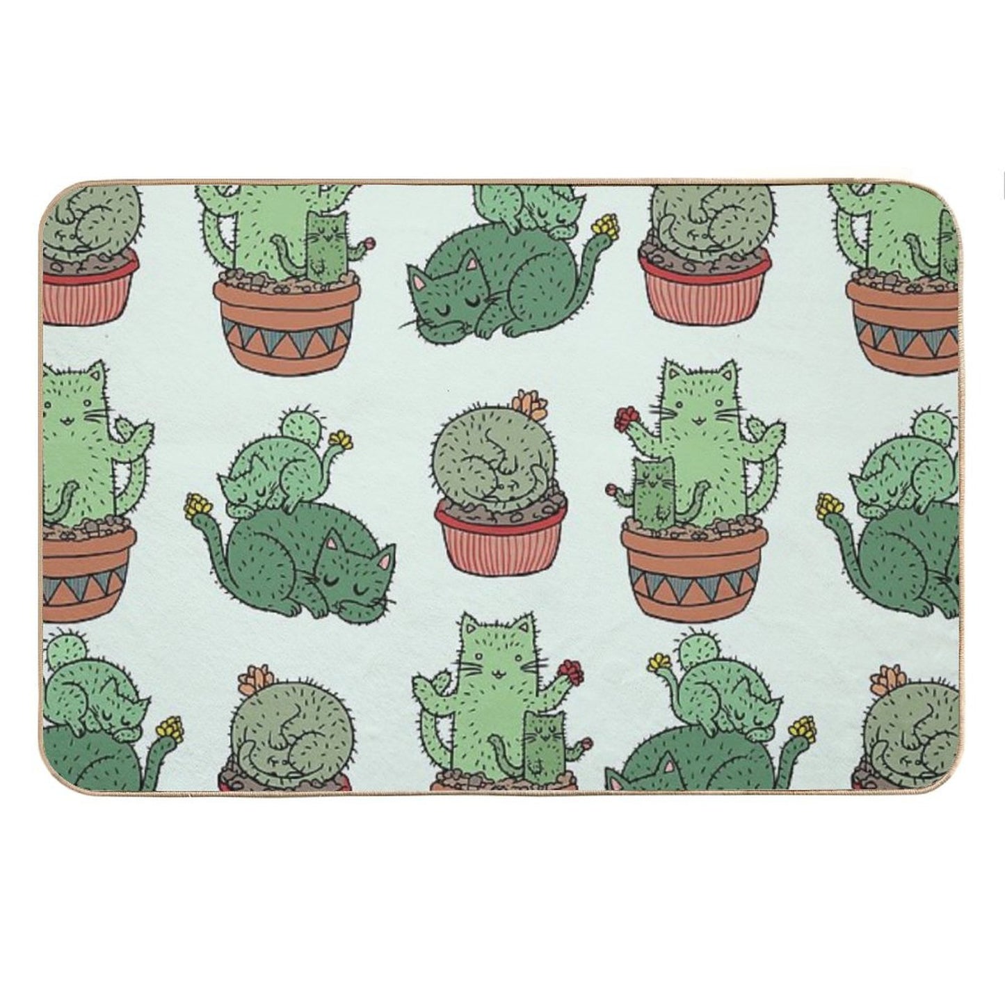 Cactus Cats Bath Mat