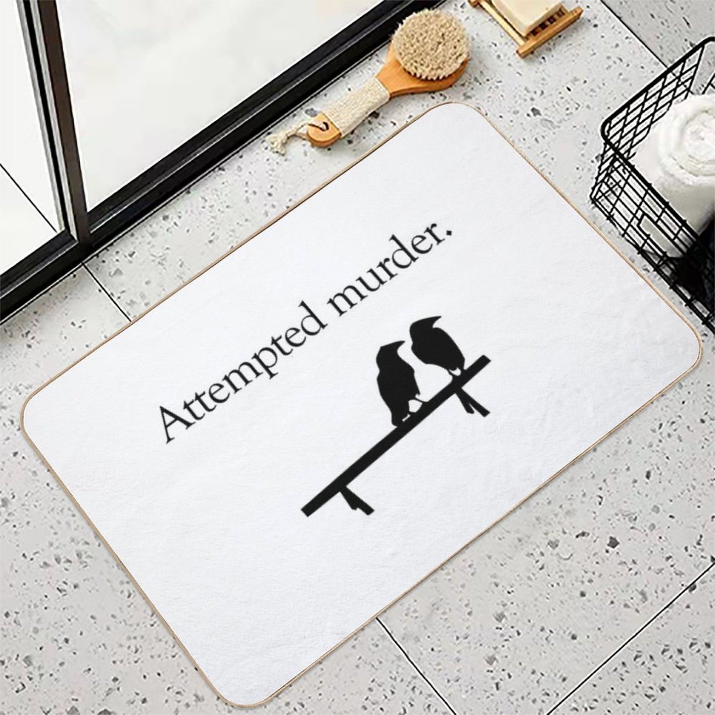 Attempted Murder  Easy Maintenance Bath Mat