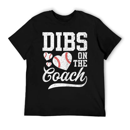 Womens Womens Dibs On The Coach - Coach&#39;s Wife Quote Baseball Mom T-Shirt