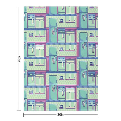 Kitchen (Pixel) Throw Blanket