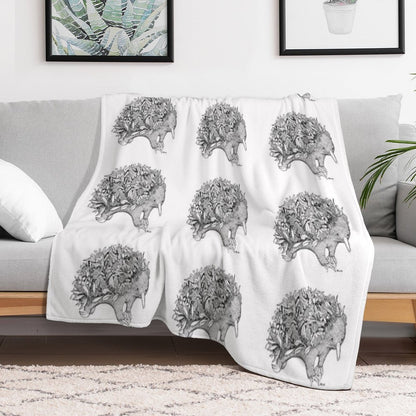 Botanical Echidna Throw Blanket
