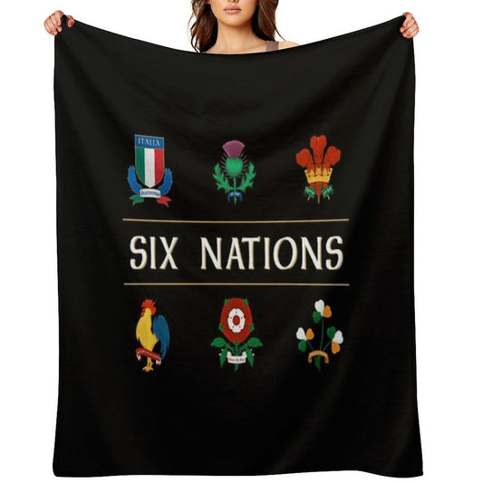 Six Nations Rugby . Classique Throw Blanket