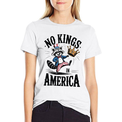 No Kings America Funny Raccoon 4th July Trash-Panda Toddler  Versatile T-Shirt