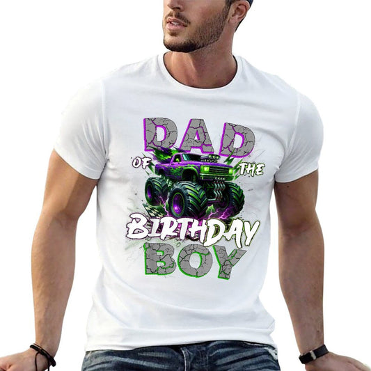 Dad Of The Birthday Monster Truck Family Matching Party  Wrinkle-resistant T-Shirt