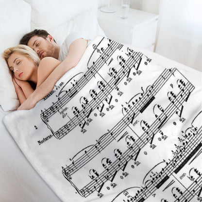 Chopin Nocturne Throw Blanket
