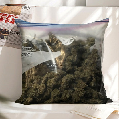 Weed Marijuana Extra Zip Pillow And Linen Throw Pillow Cover