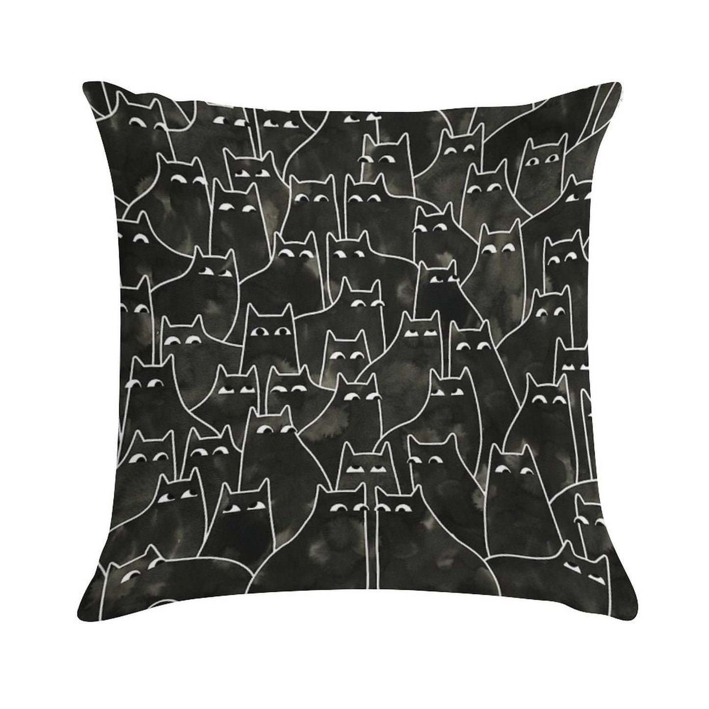 Suspicious Cats Soft High-Density Material Throw Pillow