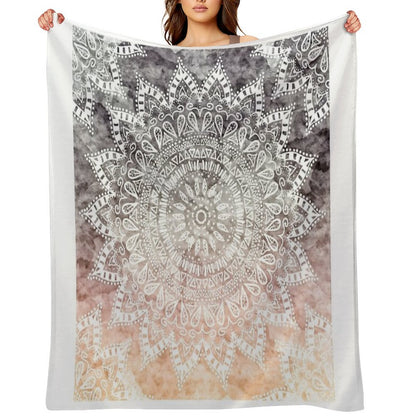 BOHEMIAN HYGGE MANDALA Throw Blanket