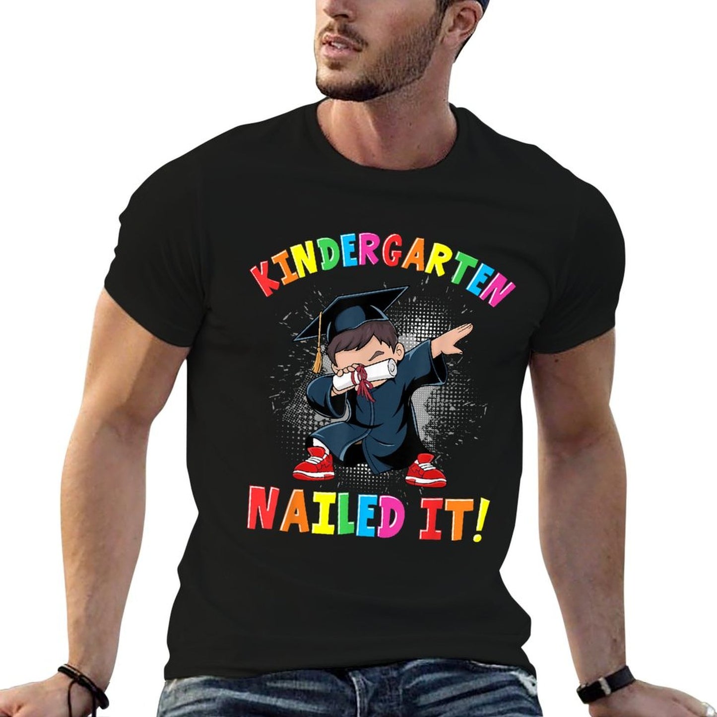 Kindergarten Graduation 2025 Boys Kids Dabbing Graduation T-Shirt