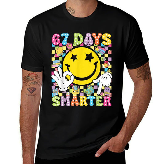 67 Days Smarter Funny Six Seven 67 Meme Teacher Students  Polyester Blend T-Shirt