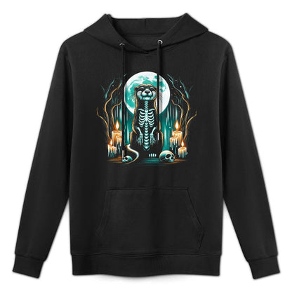 Cool Otter Skeleton Halloween Christmas Birthday Machine Washable Hoodie