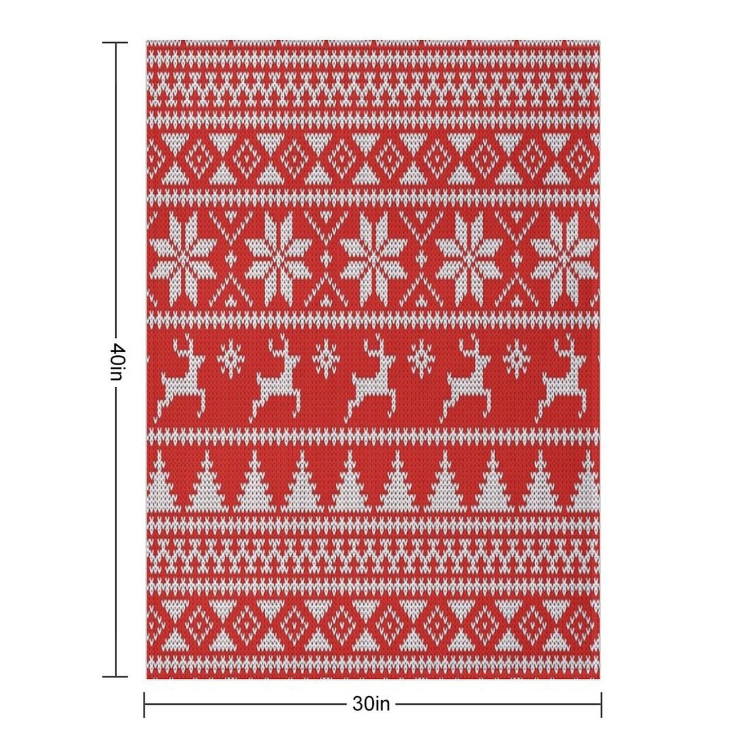 Fair Isle Christmas Throw Blanket