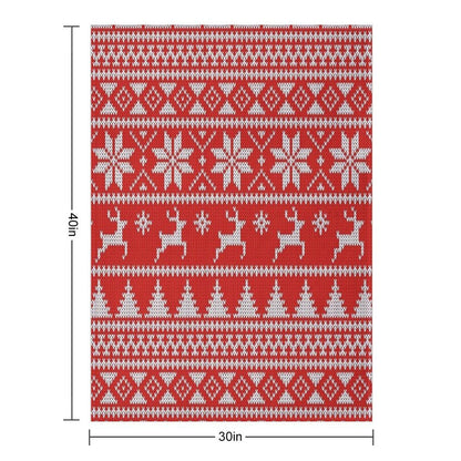 Fair Isle Christmas Throw Blanket