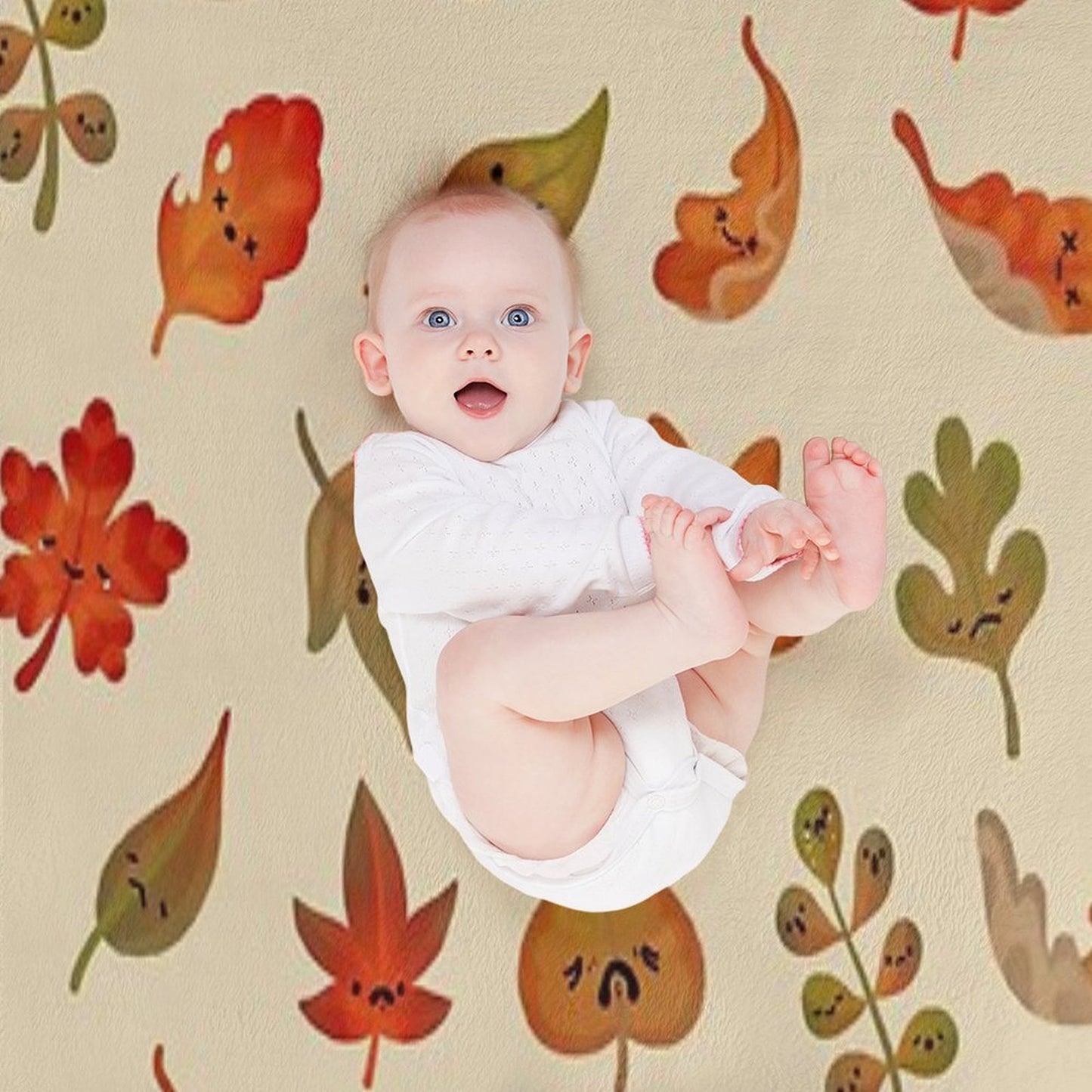 Sad Fallen Leaves Throw Blanket