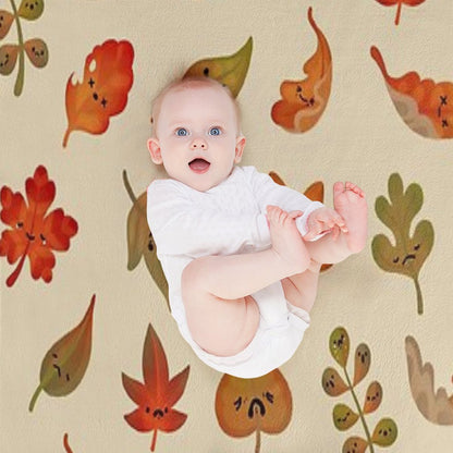 Sad Fallen Leaves Throw Blanket