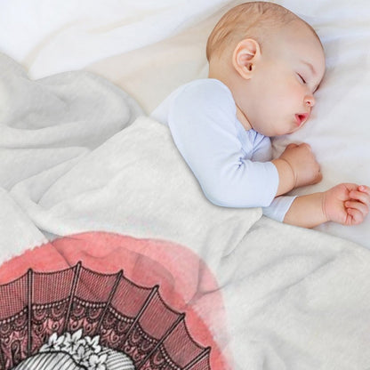 Japanese Flag And Geisha Throw Blanket