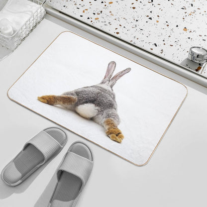 Just Relax Rabbit - View from Behind Bath Mat