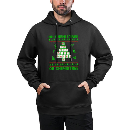 Science Christmas Oh Chemist Tree Chemistree Chemistry Kangaroo Pocket Hoodie