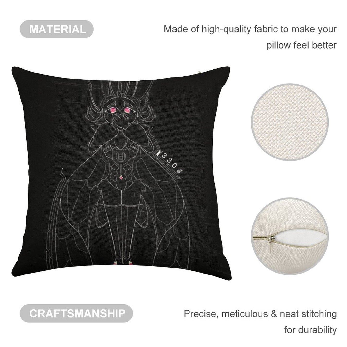 An Unspoken Code (Dark) Linen Throw Pillow Cover