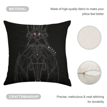 An Unspoken Code (Dark) Linen Throw Pillow Cover