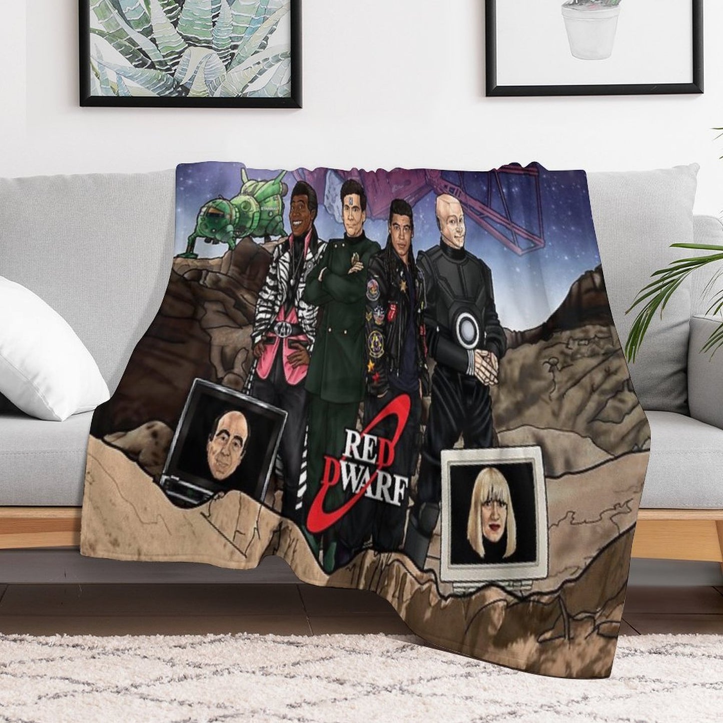 Red Dwarf Throw Blanket