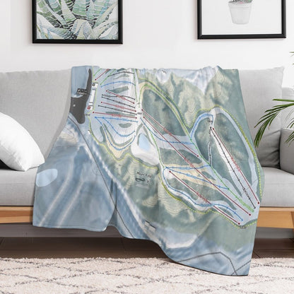 Mount Kato Resort Trail Map Throw Blanket