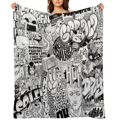 DzyMess No.9 Death & Taxes Throw Blanket