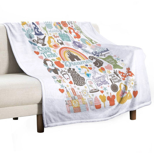 Vacay Inspired Vacation Graphic Tee Throw Blanket