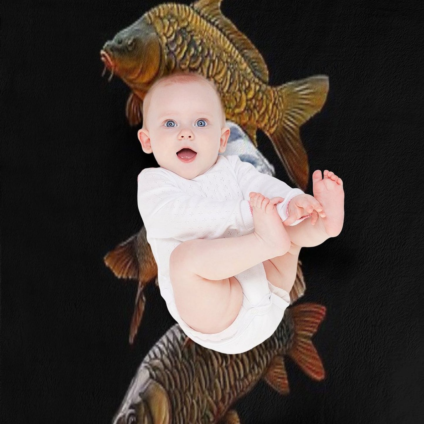 Gang of Carp Throw Blanket