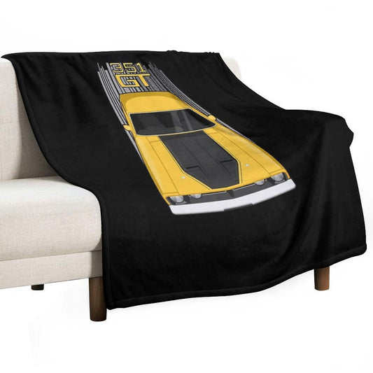 Ford Falcon XB GT 351 - Yellow Throw Blanket