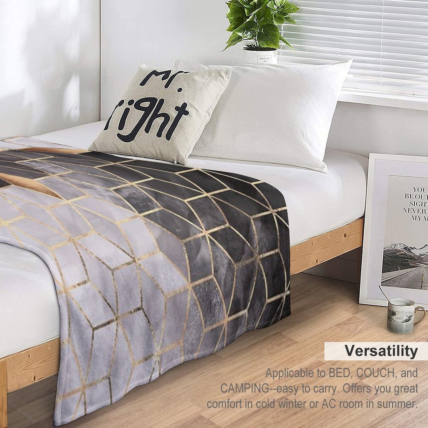 Smoky Cubes Throw Blanket