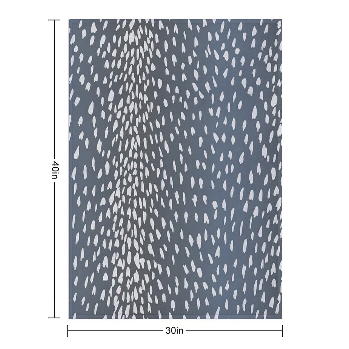 Navy Blue Denim Antelope Fawn Print Throw Blanket