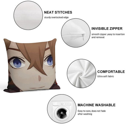 Childe Genshin Impact Soft Skin-Friendly Throw Pillow