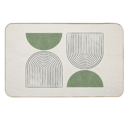 Arch Balance Green - Mid Century Modern  Toxin-Free Bath Mat