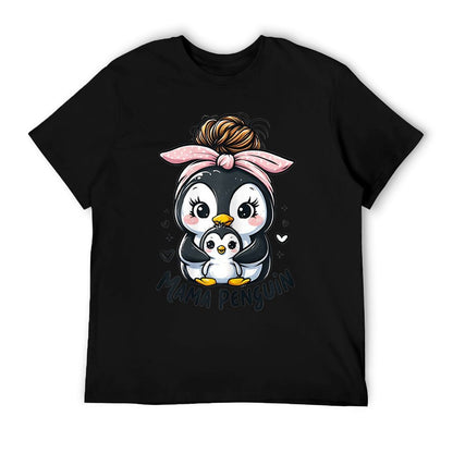 Cute Mama Penguin Mothers Day Family Penguin Baby Newborn T-Shirt