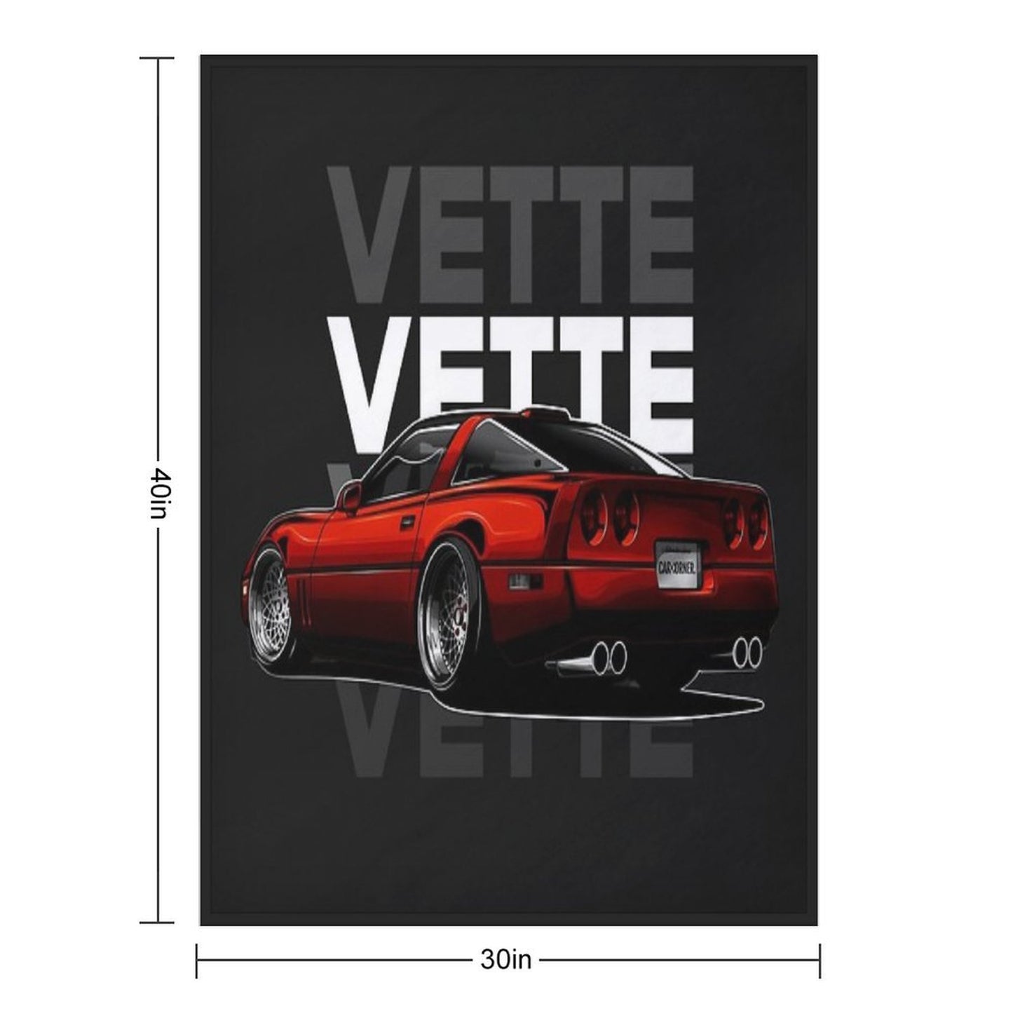 Chevy Vette C4 - CarCorner Throw Blanket